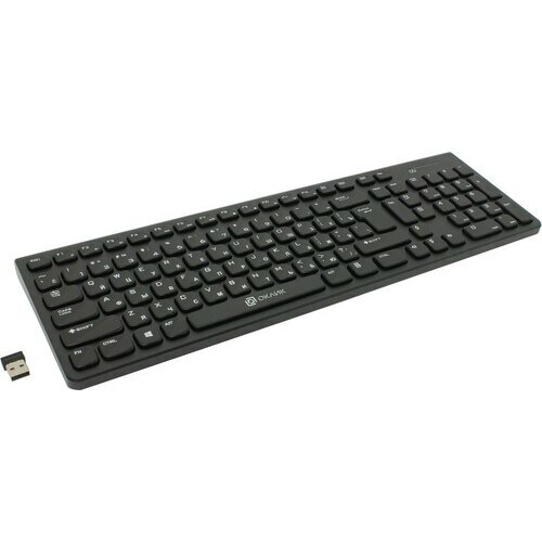 Клавиатура OKLICK , USB, Радиоканал, черный - фото №12