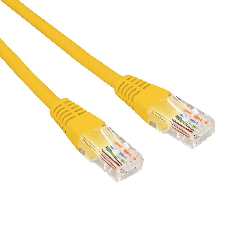 Патч-корд U/UTP CAT 5e RJ45-RJ45 26AWG LSZH желтый 05м REXANT цена за 1 шт