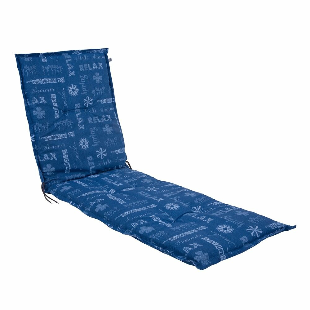 Подушка на шезлонг MALEZJA 190x60x5 см синяя - фотография № 1