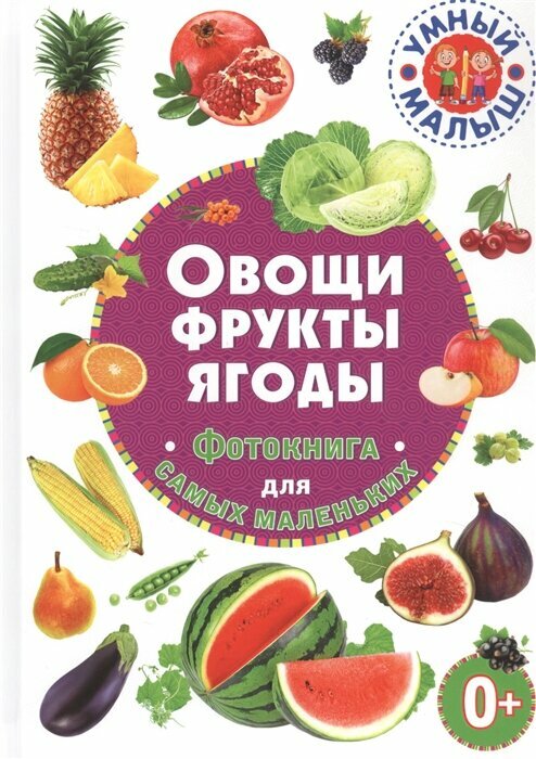 Овощи фрукты ягоды Фотокнига для самых маленьких Энциклопедия Умный малыш Феданова Ю 0+