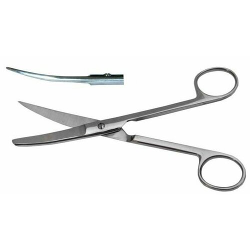 Ножницы хирургические с двумя острыми концами, изогнутые 14,5см