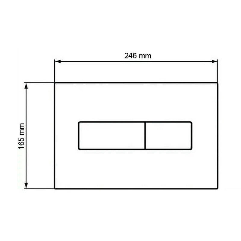 Кнопка смыва Nova NV7323 черная - фото №2