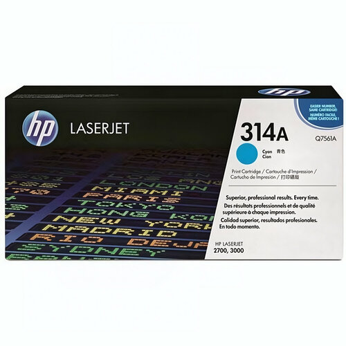 Q7561A Картридж голубой HP для принтеров HP CLJ 2700/3000 - 3500 страниц картридж ds q7561a 314a голубой