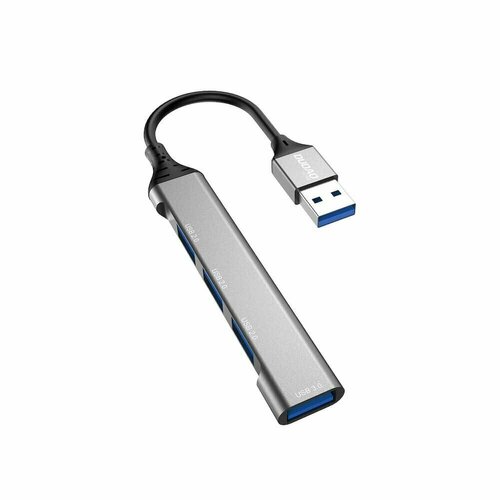 Переходник ХАБ 4 в 1 Dudao HUB 4in1 USB-A - 4x USB-A (3 x USB2.0 / USB3.0)