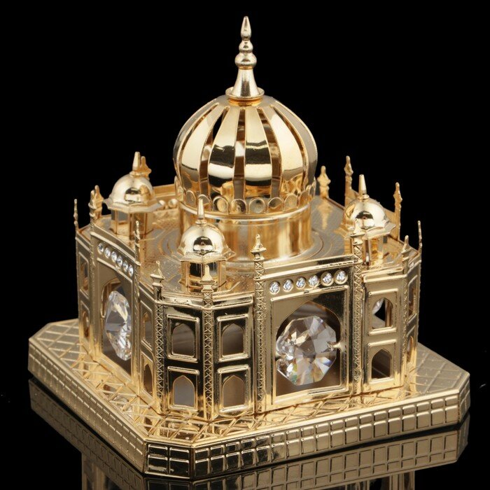 Мечеть маленькая, с 4 прозрачными хрусталиками, позолоченная