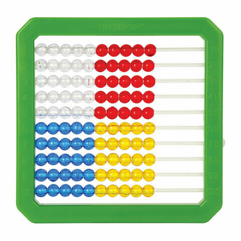 Счеты детские пифагор "Учись считать!", 160х160 мм, 105857 — фото 1