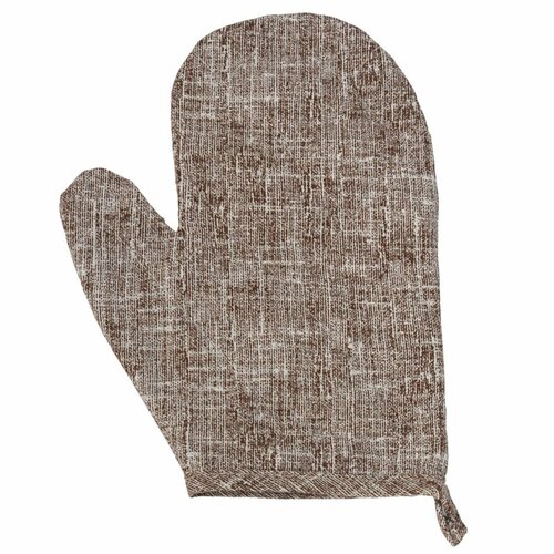 Прихватка-рукавица Премиум, 25х18 см, стеганная, коричневый, хлопок