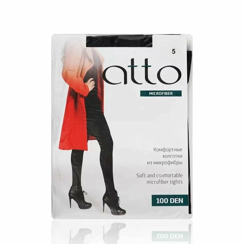 Колготки  ATTO, 100 den, размер 5, черный