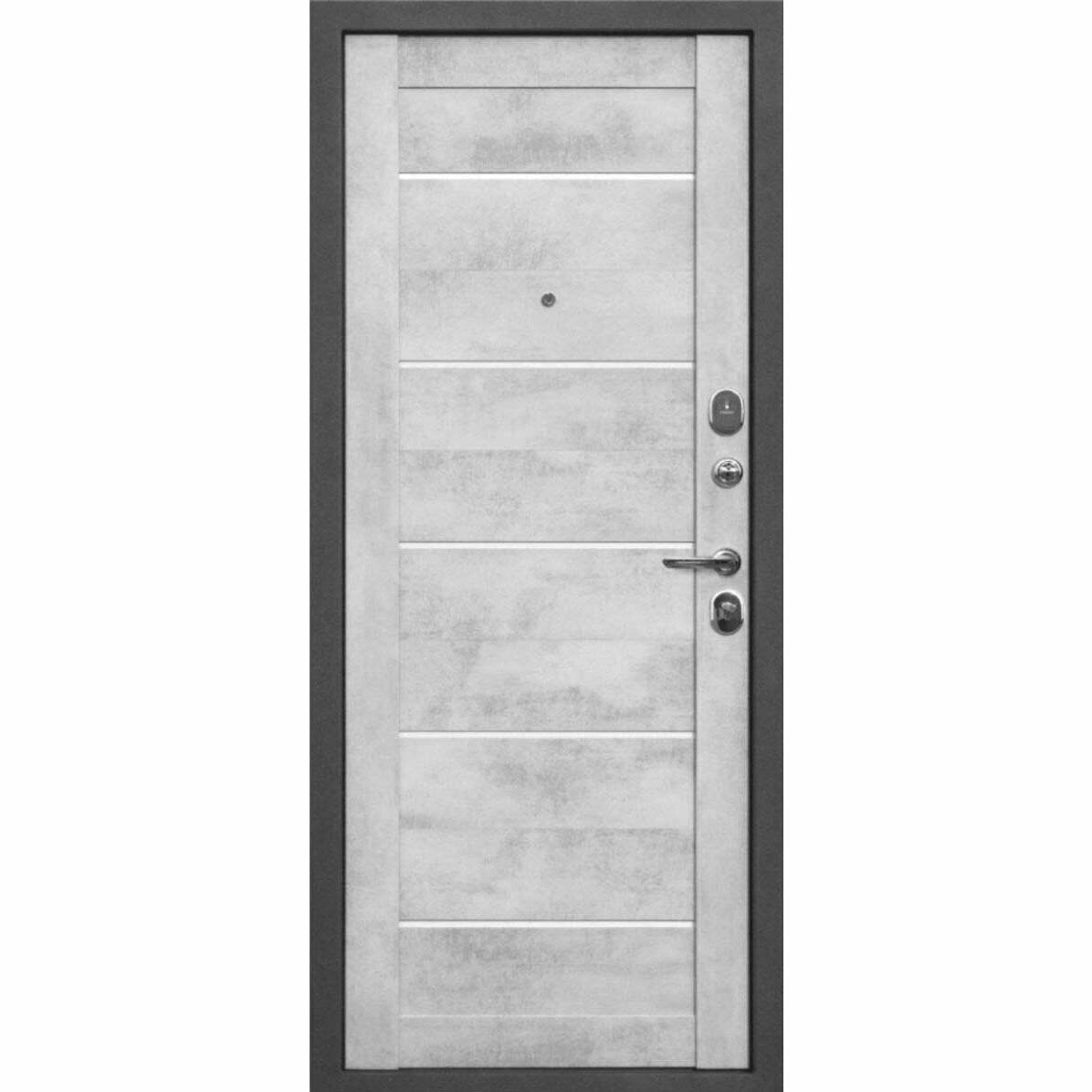 Входная дверь Ferroni 7,5 см Гарда Серебро Бетон Снежный Царга (960мм) правая - фотография № 2