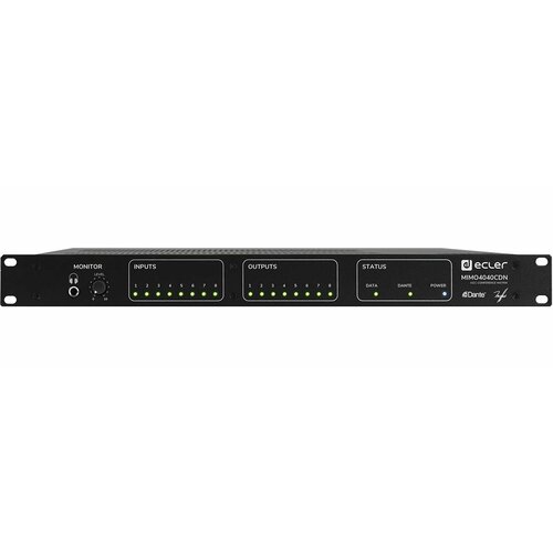 Ecler MIMO4040CDN- DSP-аудиопроцессор серии MIMO с AEC, 8х8 входов/выходов, 32х32 Dante