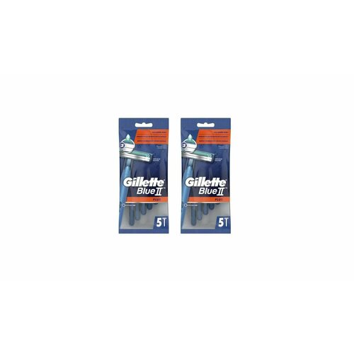 gillette станок для бритья одноразовый 2 упаковки по 5 штук Gillette Станок для бритья одноразовый Blue II Plus, 2 упаковки по 5 штук