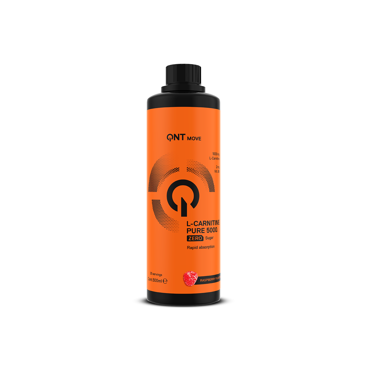 QNT L-Carnitine Liquid 5000 Raspberry 500ml/ "L-Карнитин жидкая формула" 500мл малина