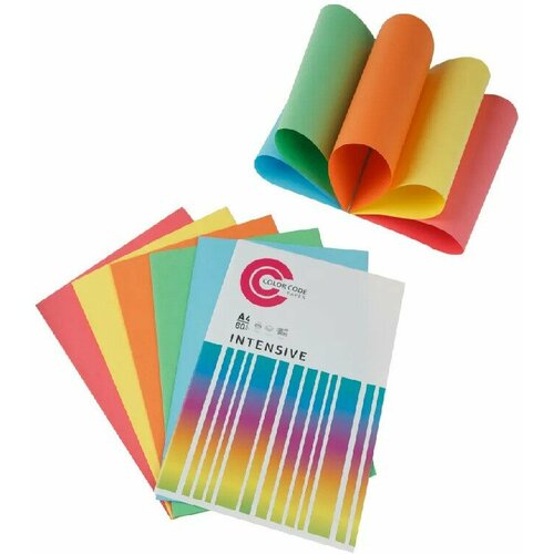 Бумага A4 80 г/м² %, радуга интенсив (5цветов) ColorCode БЦМИКС_И (334649)