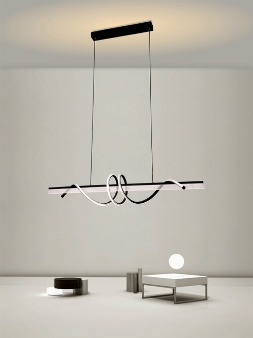 Светодиодная люстра подвесная VertexHome VER-2371BK стиль модерн, на кухню, в детскую, в спальню, в гостиную