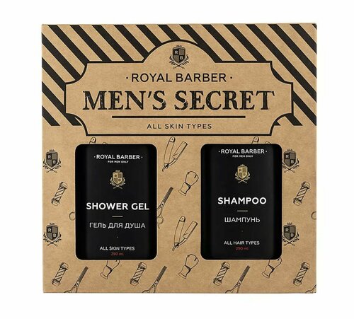 ROYAL BARBER Набор 24 MENS SECRET гель для душа и шампунь