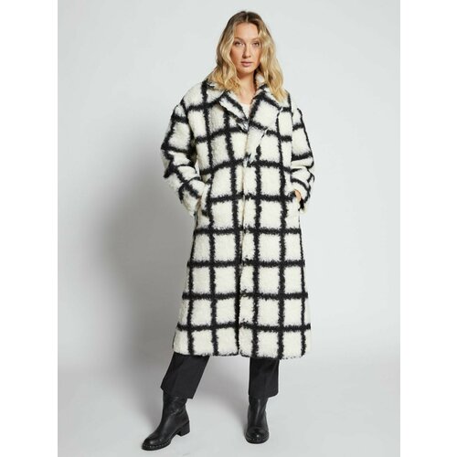 Шуба Prima Woman, размер S, черный, белый