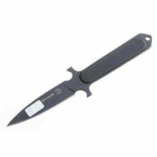 фото Нож мангуст stonewash черный; эласт; без гард; пласт. кизляр