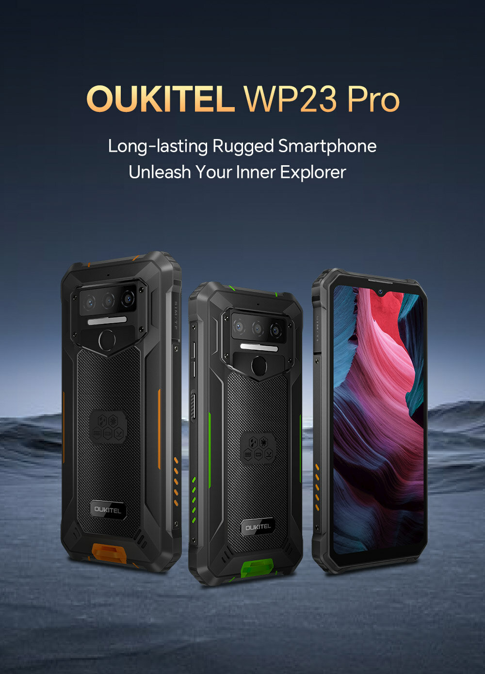 Смартфон OUKITEL WP23 PRO 8/128 ГБ, 2 nano SIM, черный