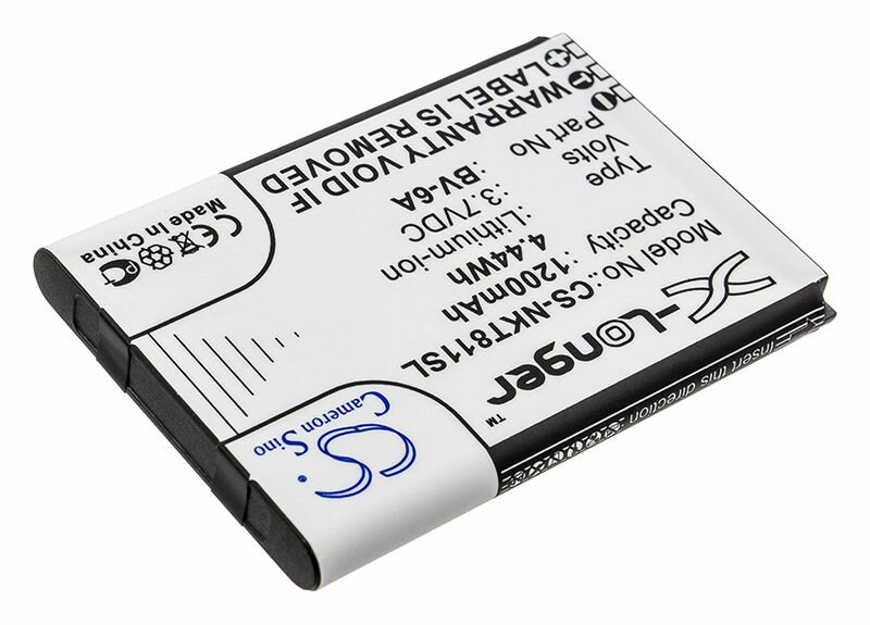 Аккумулятор для NOKIA 8110 4G (BV-6A) (1400 mAh) (Cameron Sino) (CS-NKT811SL) — фото 2