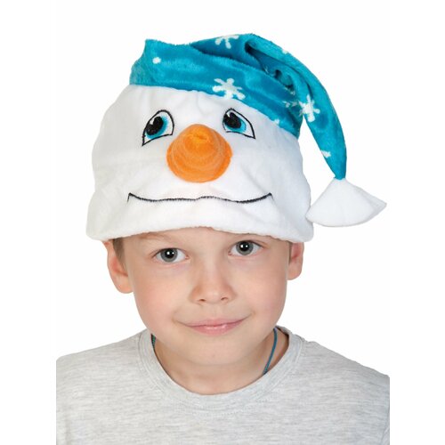 Шапочка детская Снеговичок карнавальный костюм карнавалофф шапочка снеговичок детская