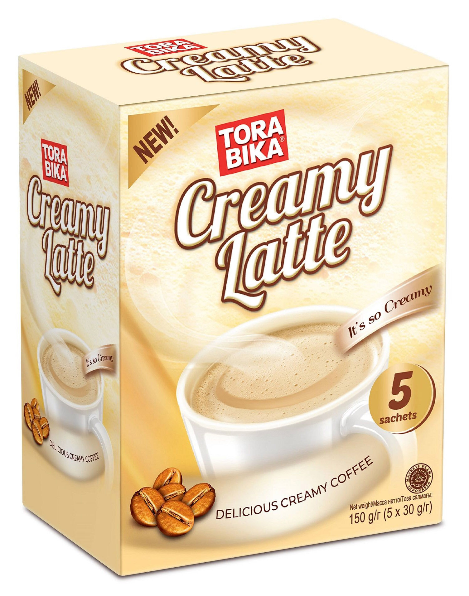 Растворимый кофе Tora Bika Creamy Latte, в пакетиках, 5 шт х 1 уп, 150 г