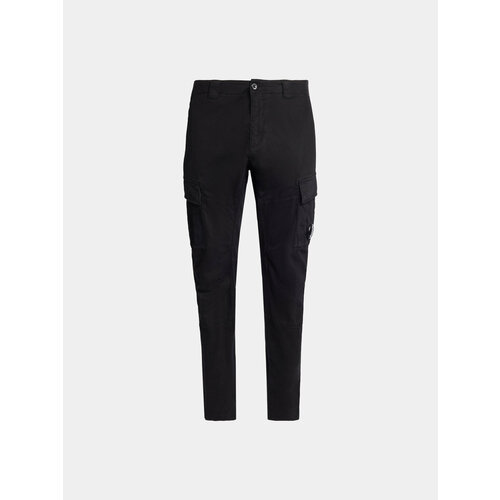 фото Брюки c.p. company stretch sateen cargo, размер 52, черный