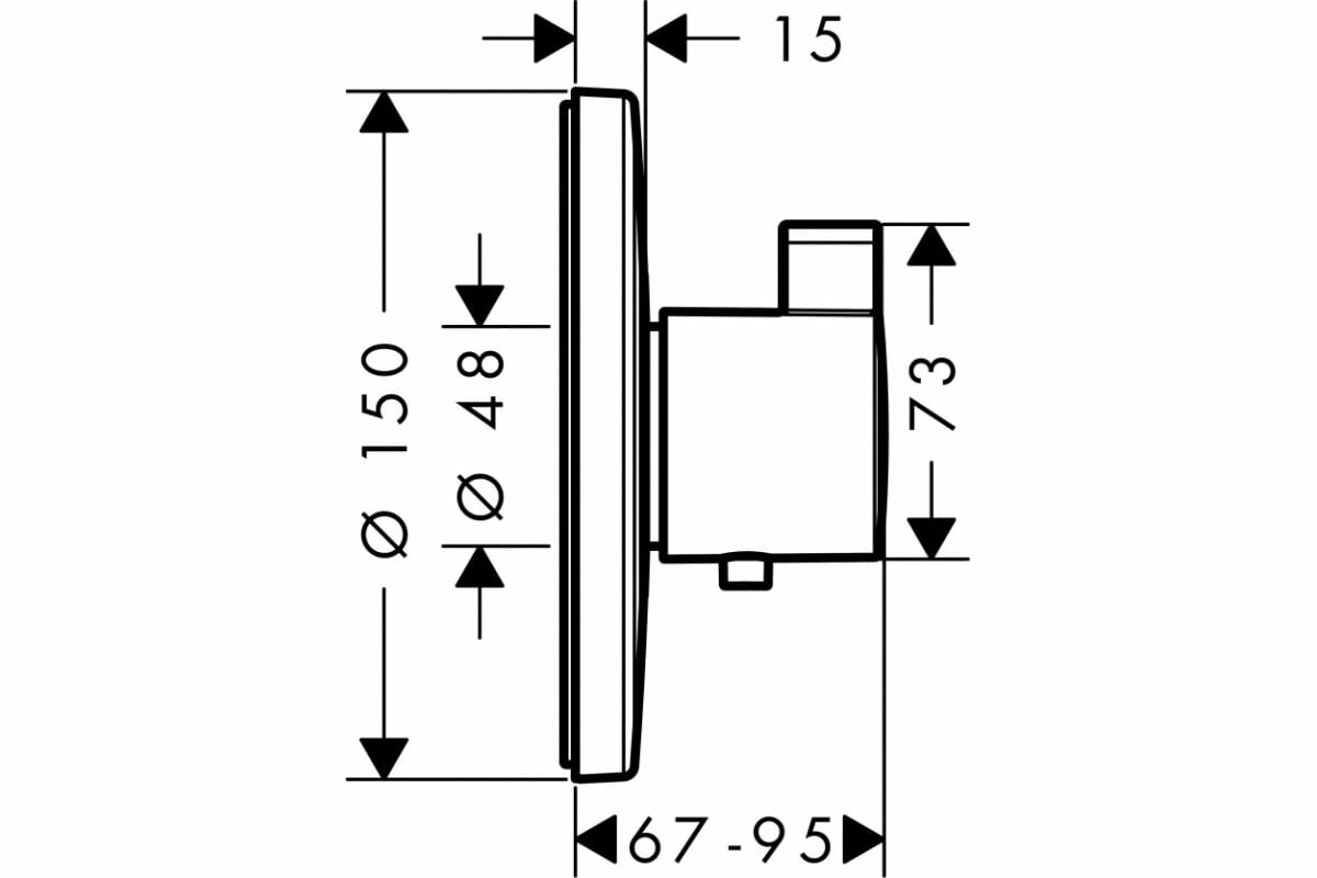 Ecostat S 15755000 Термостат для душа Hansgrohe - фото №6