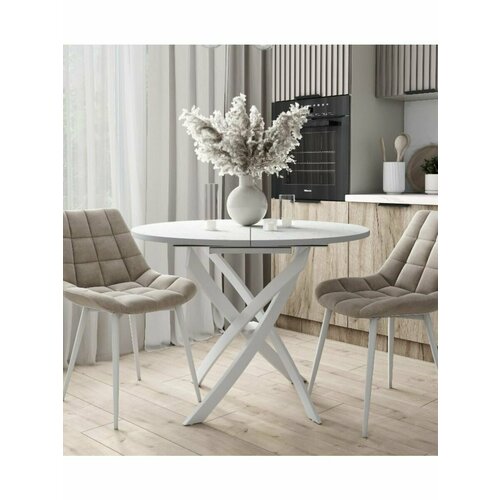 Стол кухонный раздвижной круглый лофт, стол обеденный