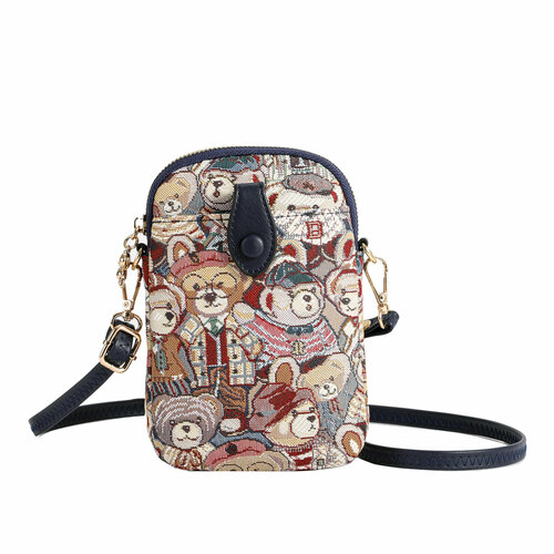 Сумка планшет BeiBaoBao сумка для телефона, фактура рельефная, коричневый