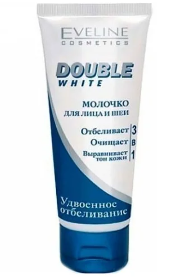 Eveline Cosmetics молочко для лица и шеи 3 в 1 Double White, 200 мл, 200 г