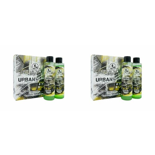 Лайк Тайм подарочный набор мужской Урбан, Шампунь 250мл, Гель для душа 250мл, 2 уп