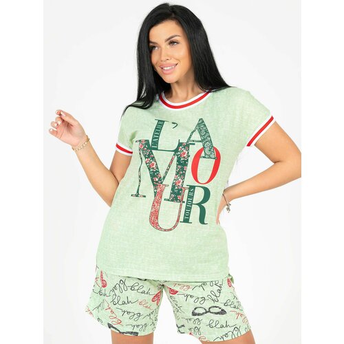 фото Пижама трикотажные сезоны, размер 54, зеленый