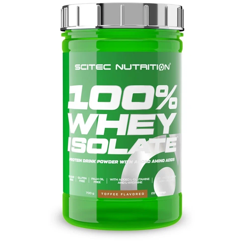 Scitec Nutrition 100% Whey Isolate (700 гр) (тоффи) scitec nutrition 100% whey isolate 700г печенье крем