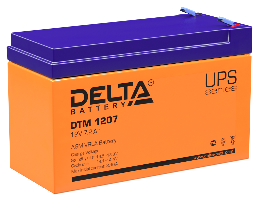 Аккумуляторная батарея DELTA Battery DTM 1207 12В 7 А·ч