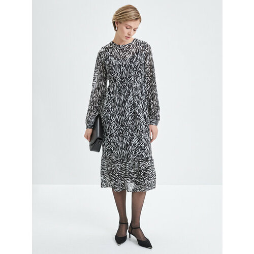 фото Платье zarina, размер xs (ru 42)/170, черный