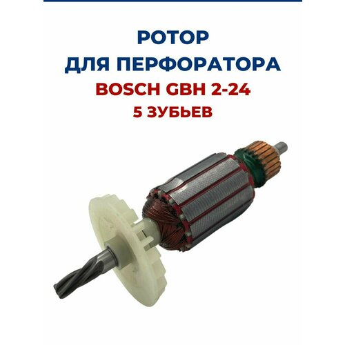 якорь gbh 2 24 bosсh 1614010227 seb ikb224 Ротор (Якорь) для перфоратора BOSCH GBH 2-24 (5 зубьев)