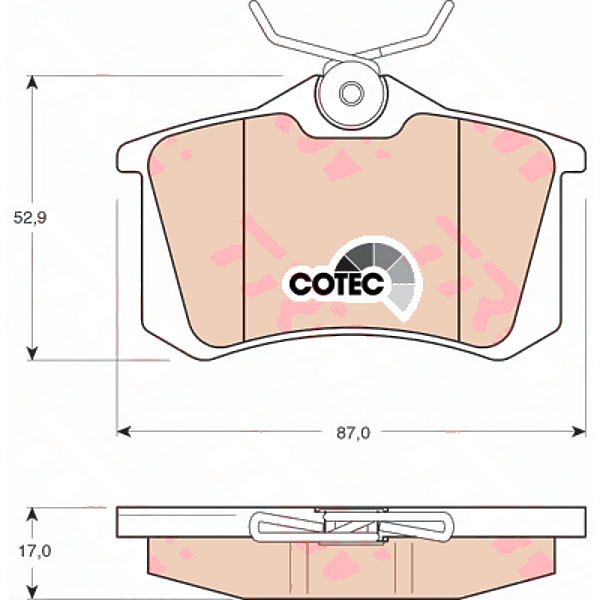 TRW GDB1330 (0252096117 / 05P634 / 0986461769) колодки тормозные дисковые audi: a2 02-05, a3 96-, a3 03-, a3 sportback 04-, a4