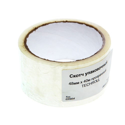 Скотч упаковочный 48ммх40м прозрачный TECHROLL
