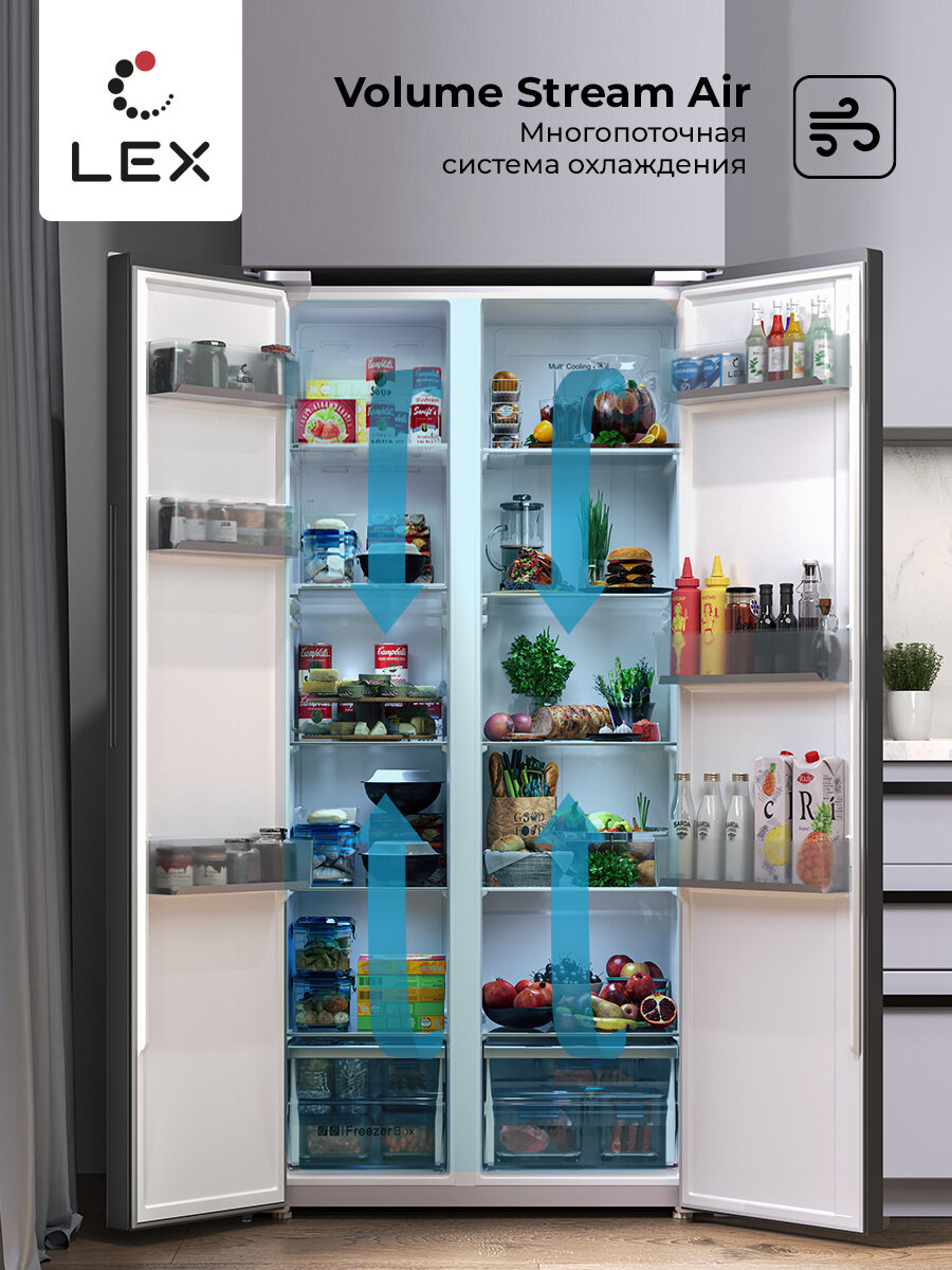 Отдельностоящий двухкамерный холодильник LEX - фото №5