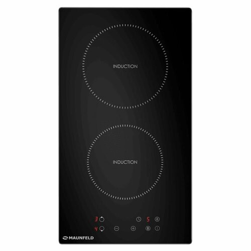 Встраиваемая индукционная панель MAUNFELD AVI292STBK независимая 2 конфорки 9 уровней чёрная 1509000₽