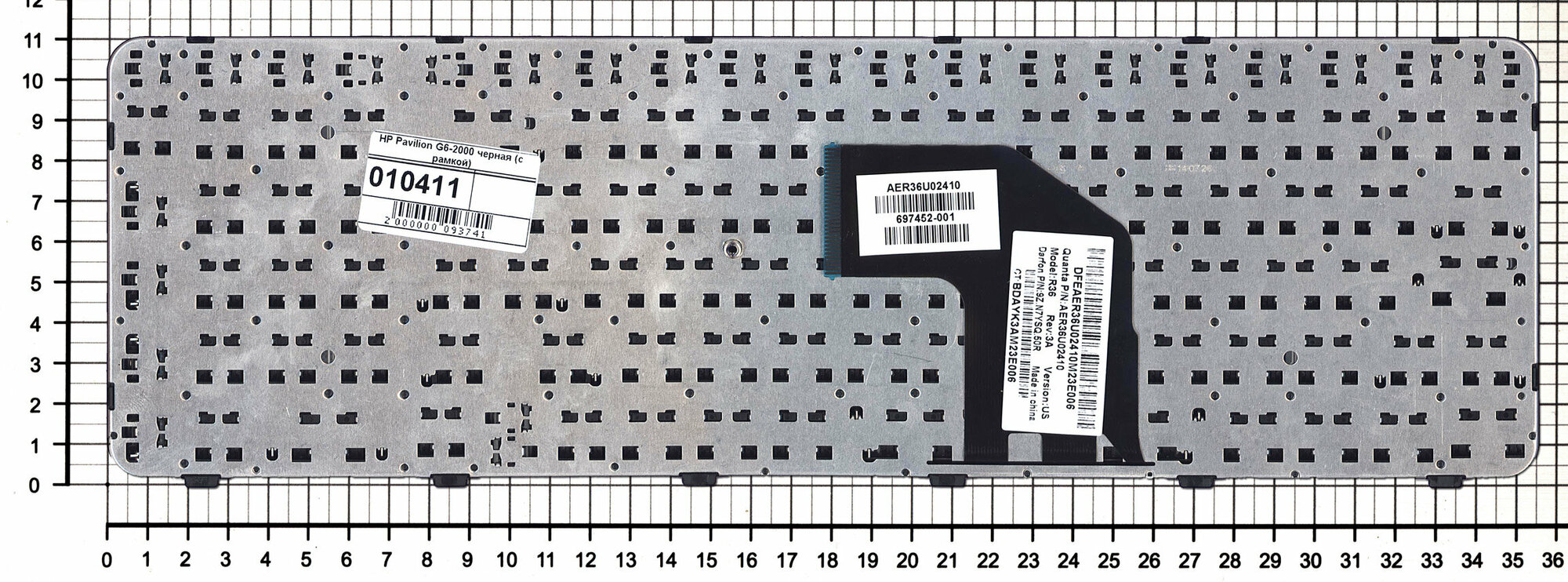 Клавиатура для ноутбука HP Pavilion G6-2000 черная с рамкой