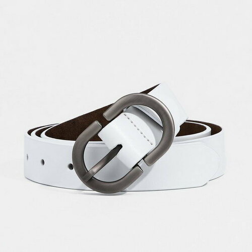 фото Ремень сима-ленд, размер 105, белый сима-лэнд