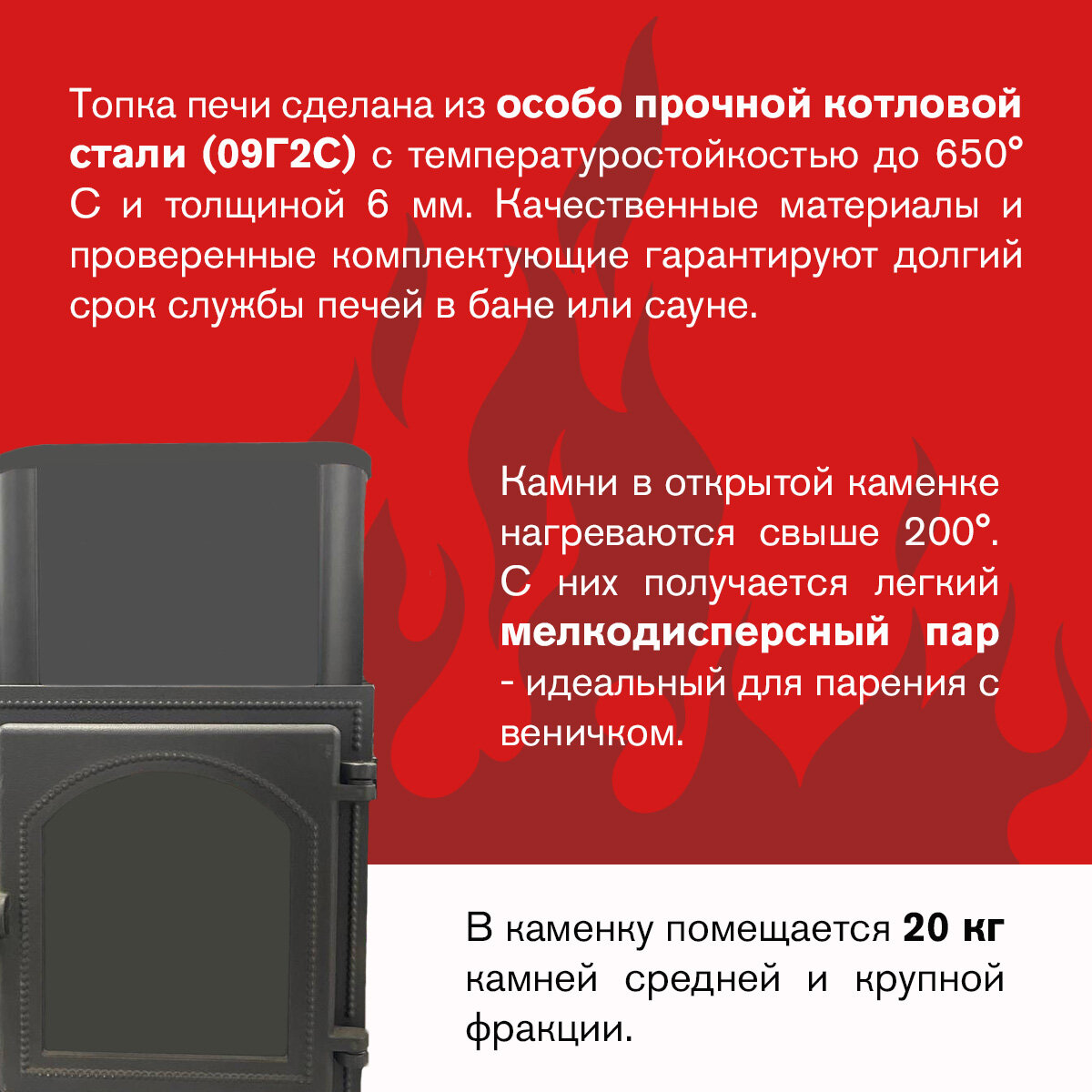 Банная печь везувий Русичъ Антрацит 16 (ДТ-3С) 2022 - фотография № 2