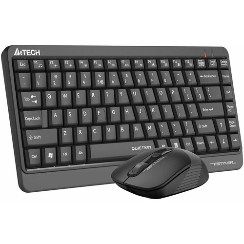 Комплект (клавиатура+мышь) A4TECH Fstyler FGS1110Q, USB, беспроводной, черный комплект клавиатура мышь a4tech 4200n черный