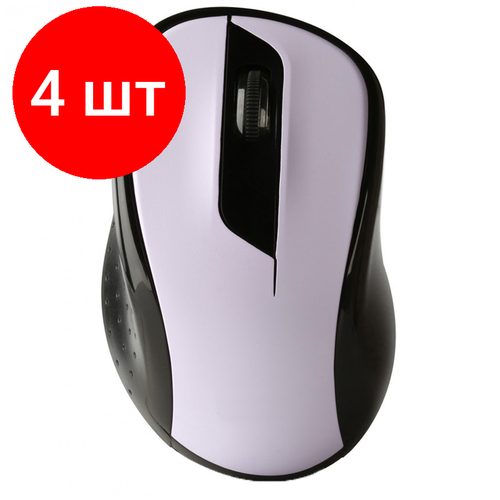 Комплект 4 шт, Мышь беспроводная Smartbuy 597D-B, Bluetooth+USB, фиолет/черный, 2btn+Roll беспроводная мышь bluetooth