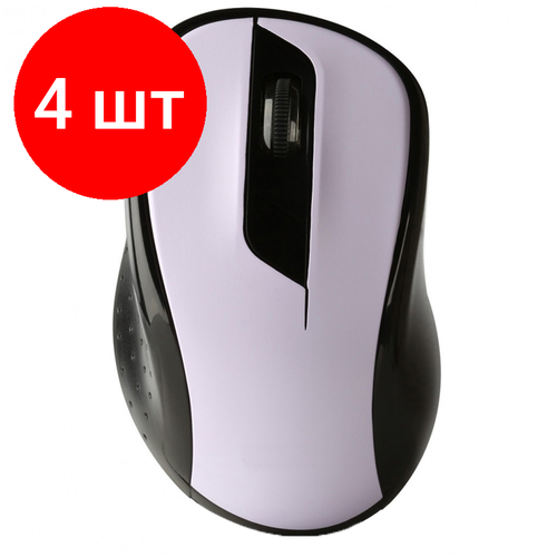 Комплект 4 шт, Мышь беспроводная Smartbuy 597D-B, Bluetooth+USB, фиолет/черный, 2btn+Roll чехол ltgem pu для ultimate ears ue roll 360 или ue roll 2 bluetooth динамик подходит для адаптера питания и usb кабеля