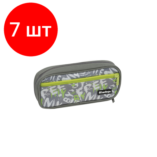 Комплект 7 шт, Пенал 1 отделение, 1 карман, 220*95*50 Berlingo Reality, полиэстер, откидная планка пенал школьный 1 отделение 1 карман 220x95x50 berlingo reality полиэстер откидная планка pm09248