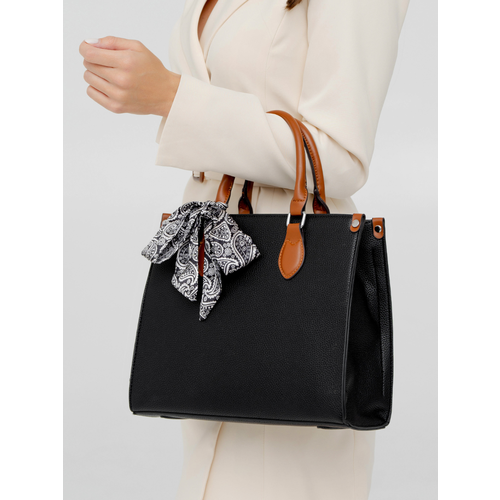 фото Сумка carlotty, фактура гладкая, зернистая, черный