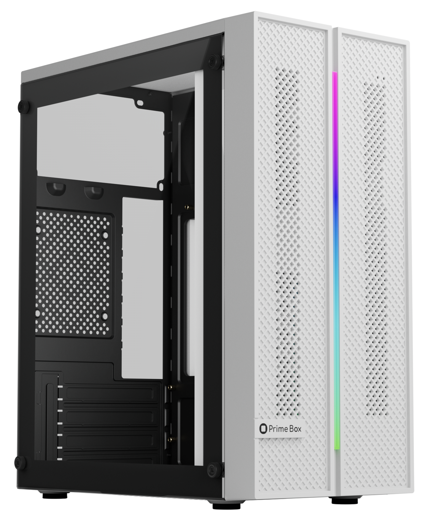 Корпус Prime Box К709 RGB (2 - USB 2.0; 1 - USB 3.0) белый Micro-ATX, Mini-ITX