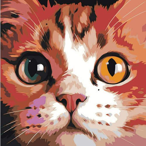 Картина по номерам Морда кота крупным планом